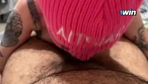 rough throat fuck with girl in mask
