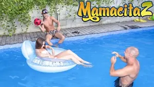 Chicas Loca Russian Teen Stacy Snake Pool Party Threesome MAMACITAZ