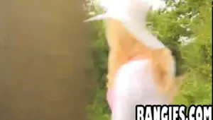 Blonde with big tits gets fucked by a big cock