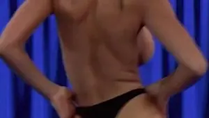 GOLDENEYE big tits ebony babe strip dance