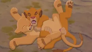 Simba Makes Deep Penetration to Nala And Cum Inside Her Pussy by Rubber