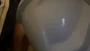 Guy Fucks TSIn Bathroom Stall While At Work