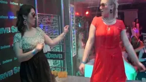 DRUNKSEXORGY Bi pornstars dance and fuck in group orgy