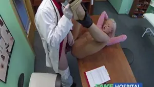 FAKE HOSPITAL Blonde seduces doctor to get her own way