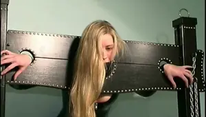 GIRLS IN CONTROL Blonde slave girl looking hot in latex