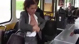 Gigantic Tits MIlking on Bus