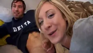 Two college sorority sisters share one man in threesome