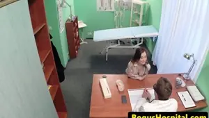 FAKEHUB Amateur squirting eurobabe visits her doctor