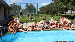 Bi group orgy fuck cumshots video 1