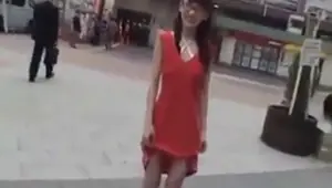 Walking semi nude in Tokyo Streets video 1