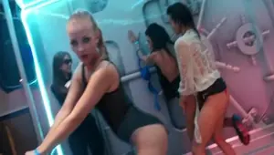 DRUNKSEXORGY Bi club sluts having public sex orgy