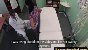 FAKEHUB Euro patient pussylicks and fingers nurse