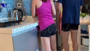 Early Morning Fuck and Creapied by Hot and Wild Pinay at the Kitchen