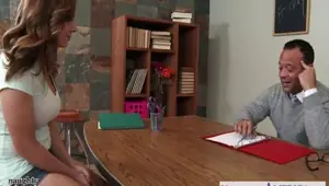 NAUGHTY AMERICA Cute student Tiff Bannister taking cock