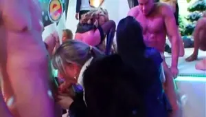 DRUNKSEXORGY Excited pornstars fucking in a club