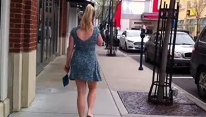 Short Skirt Teen Windy Day