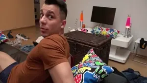 Busty stepmom disciplines young guy