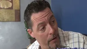 Real stepdaughter sprayed