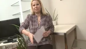 FATTYGAME Blonde plumper brings him home and fucks