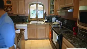 Stepson punished by her stepmom for sneaking on their maid