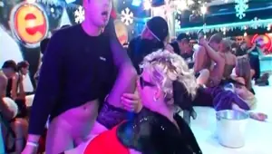 DRUNKSEXORGY Horny bitches fuck in club