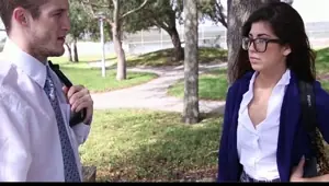 INNOCENT HIGH Hot girl in nerdy glasses fucked hardcore Kim Nike