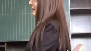 ALL JAPANESE PASS Mei Sawai Asian pleasures her hairy pussy with fingers at office