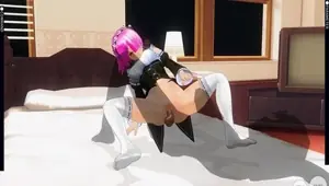3D HENTAI Fucked in the bedroom by Ram from anime RE:ZERO