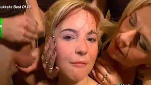 Mature facialized slut swaps cum