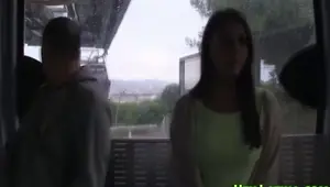 INNOCENT HIGH Busty latina rides dick