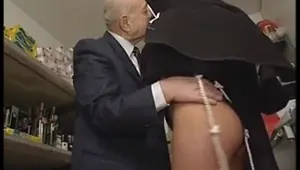 sister Dumcunt fucked at the Paki shop by Dirty old man