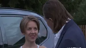 Hot German wife with big boobs gives a fantastic blowjob