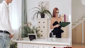 BABES NETWORK Redhead officebabe Susana Melo fucked closeup