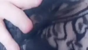 Play With My Big Natural Breasts and My Body in this Lacy Black Teddy