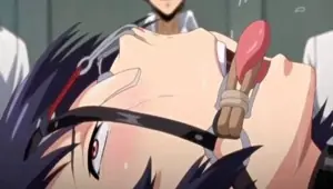 Tied up anime babe gets holes banged video 1