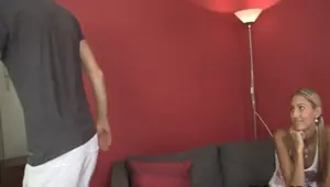 MYBROSGF Euro blonde jumps at his cock as her BF gone