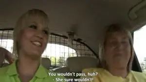 CZECH busty mother and daughter gangbang