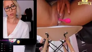 Hidden Cam In Office masturbating cum in secret underdesk on chaturbate
