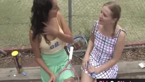 Hot female tennis couch licked by her cute lesbian trainee Cute Pussy, Cute Amateur