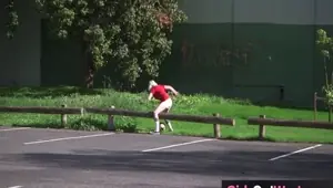 GIRLS OUT WEST Hairy lesbian soccer player licked after training