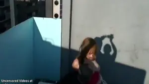 Japanese horny girl asks to have sex outdoor