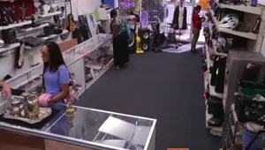 XXXPAWNSHOPS Latina pawnbroker cocksucking for quick cash
