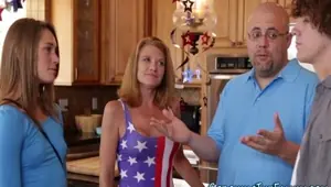 Cum faced teen stepsis