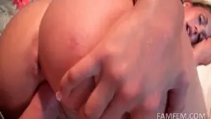 Horny blonde pounded hard in her slit