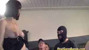 REALGANGBANGS prego teen in her first gangbang
