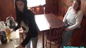 Fat granny shares dick with sexy chick