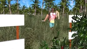 Black man fucks hard a hot teen blonde on the golf course