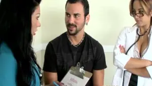 REALITY KINGS Femdoms jerking cock in trio before facial