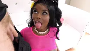 Ebony teen fuckdoll Kandie Monae gets smashed rough by date