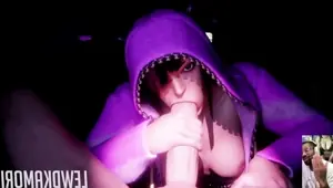 Juri Deepthroats a Nice Delicious Cock, Bald Pussy Widowmaker Let s Us Use Her 4th Hole